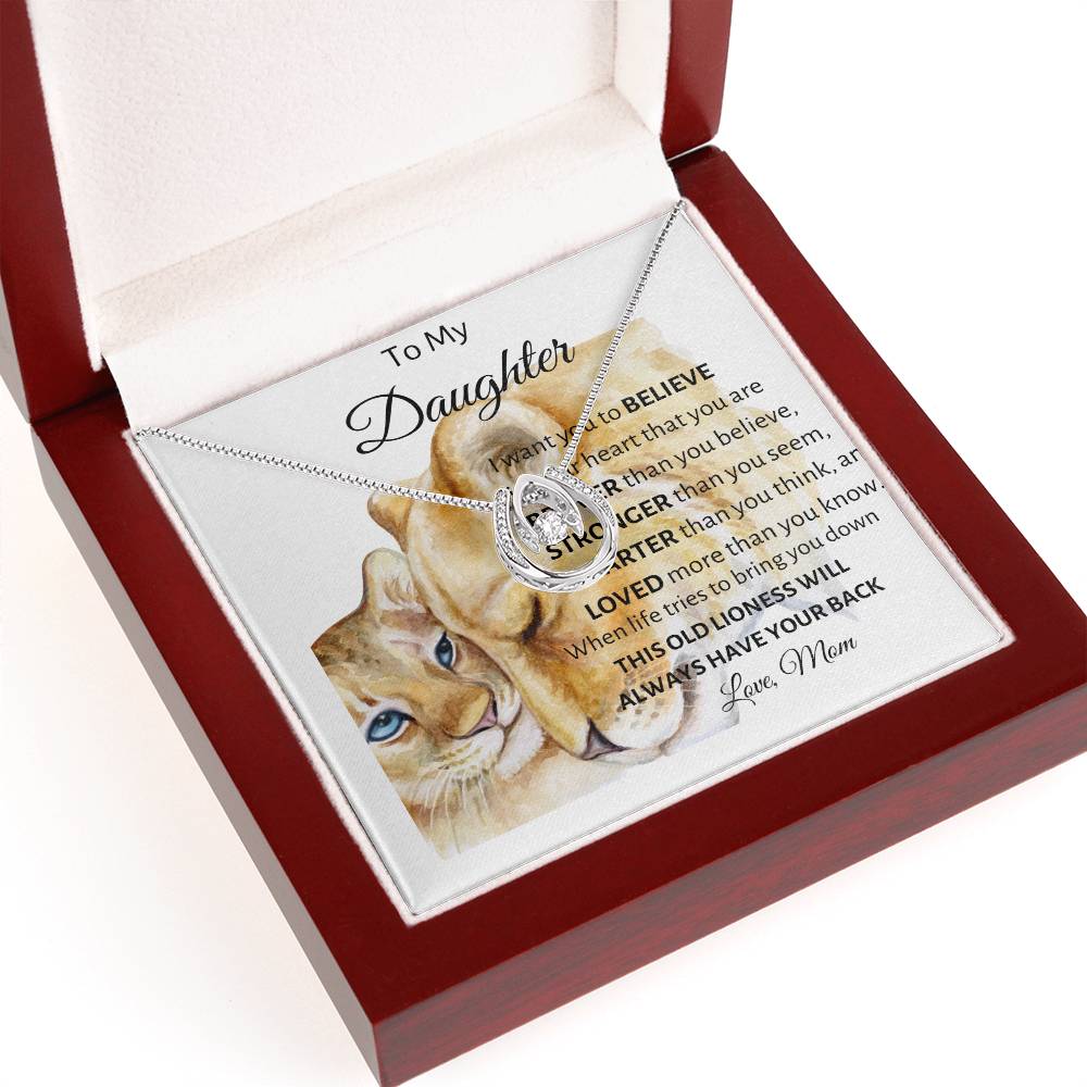 To My Daughter from Mom "I Want You to Believe" Love Necklace