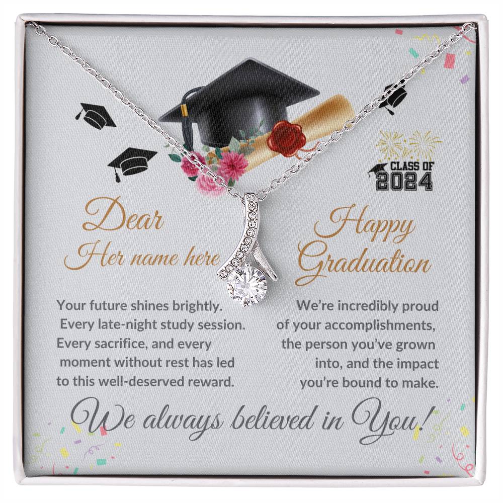 To My Daughter "Congratulations on your Graduation Day" Alluring Beauty Necklace