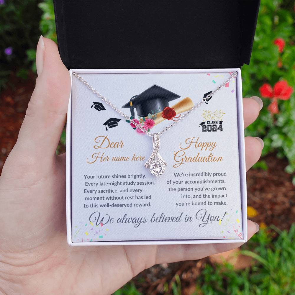To My Daughter "Congratulations on your Graduation Day" Alluring Beauty Necklace