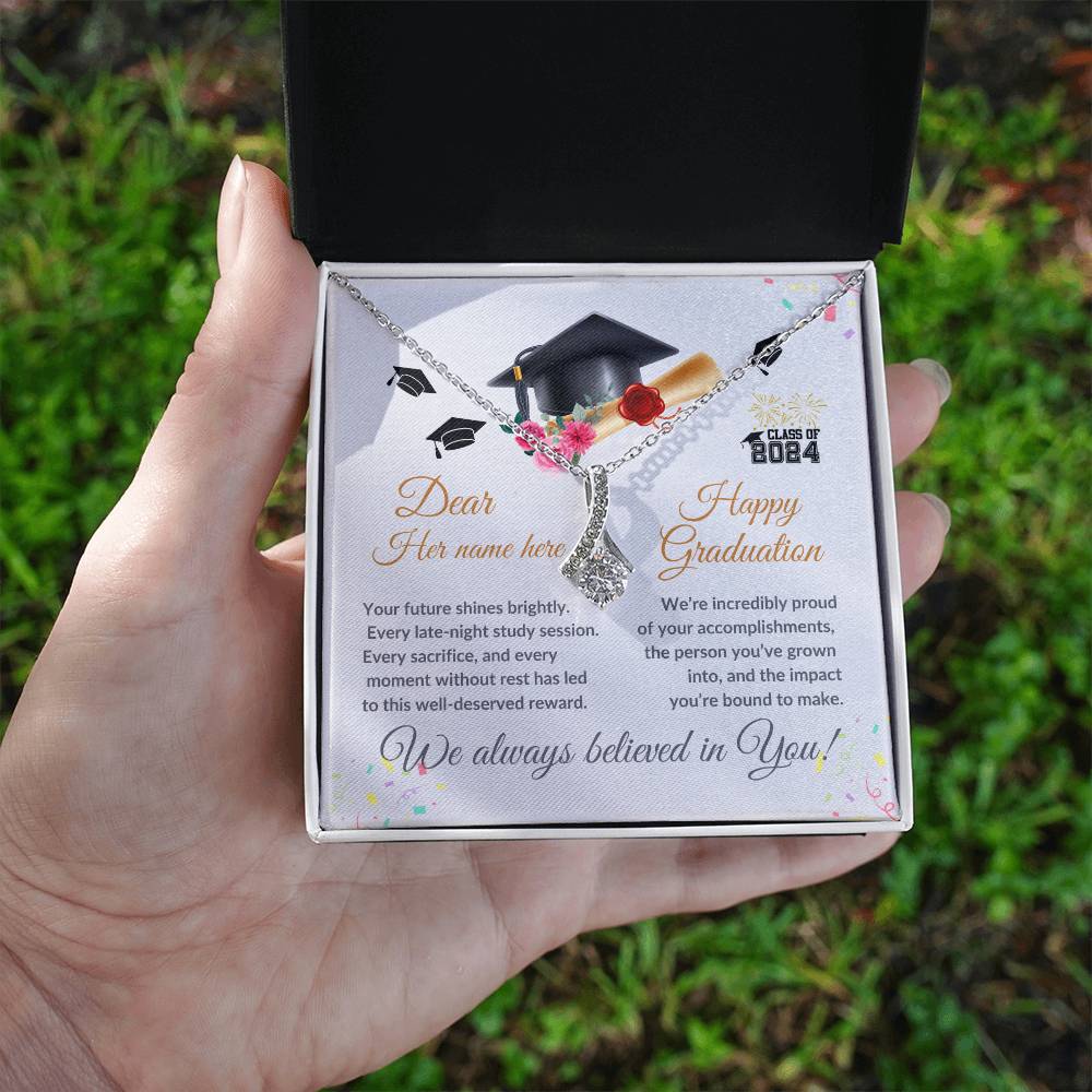 To My Daughter "Congratulations on your Graduation Day" Alluring Beauty Necklace