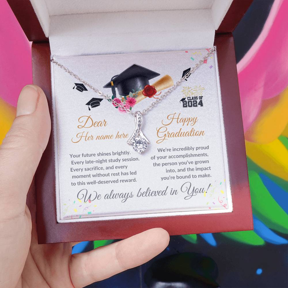 To My Daughter "Congratulations on your Graduation Day" Alluring Beauty Necklace