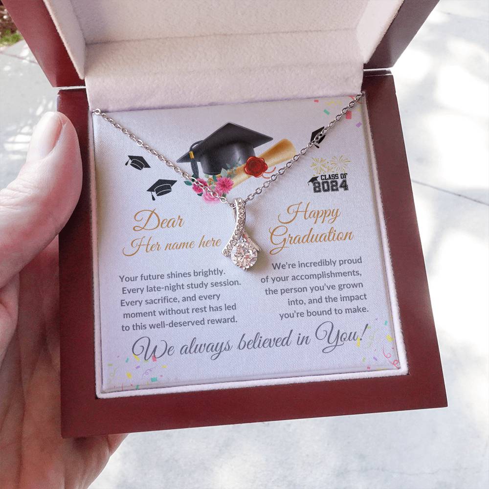 To My Daughter "Congratulations on your Graduation Day" Alluring Beauty Necklace
