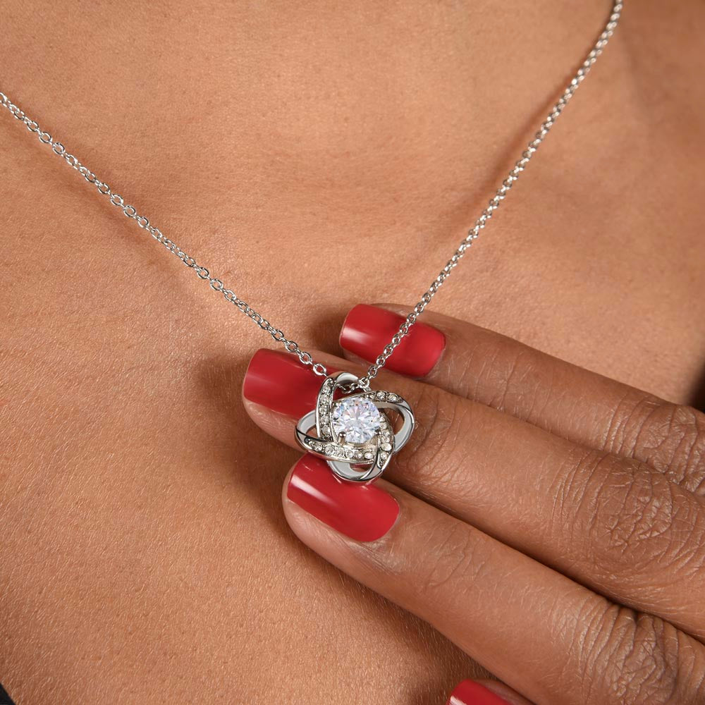 To My Wife "My Queen Forever" Love Knot Necklace