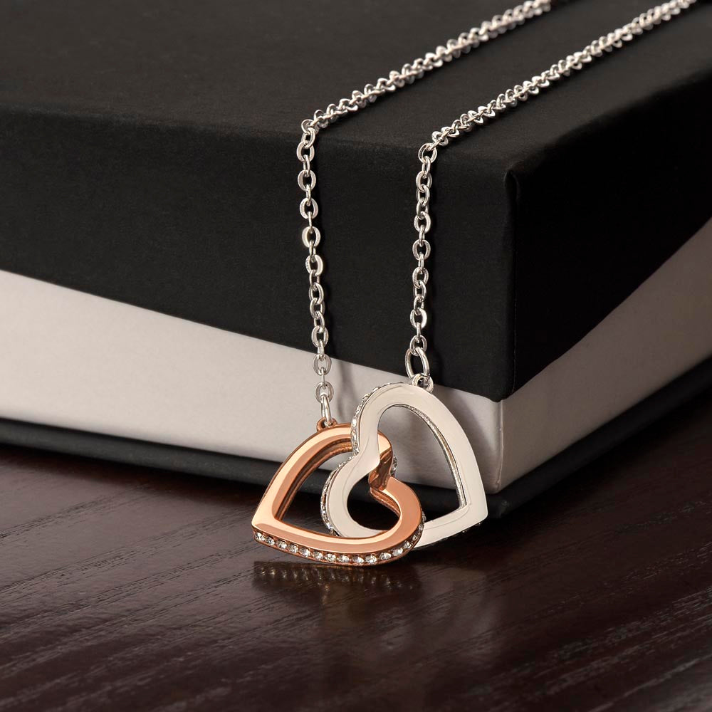 To My Soulmate "Promise" Interlocking Hearts Necklace