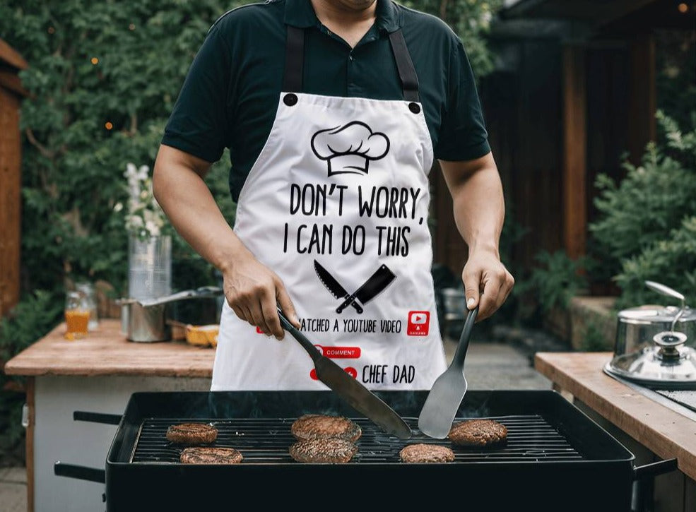 For Dad "I Watched a YouTube Video" Chef Dad's Apron