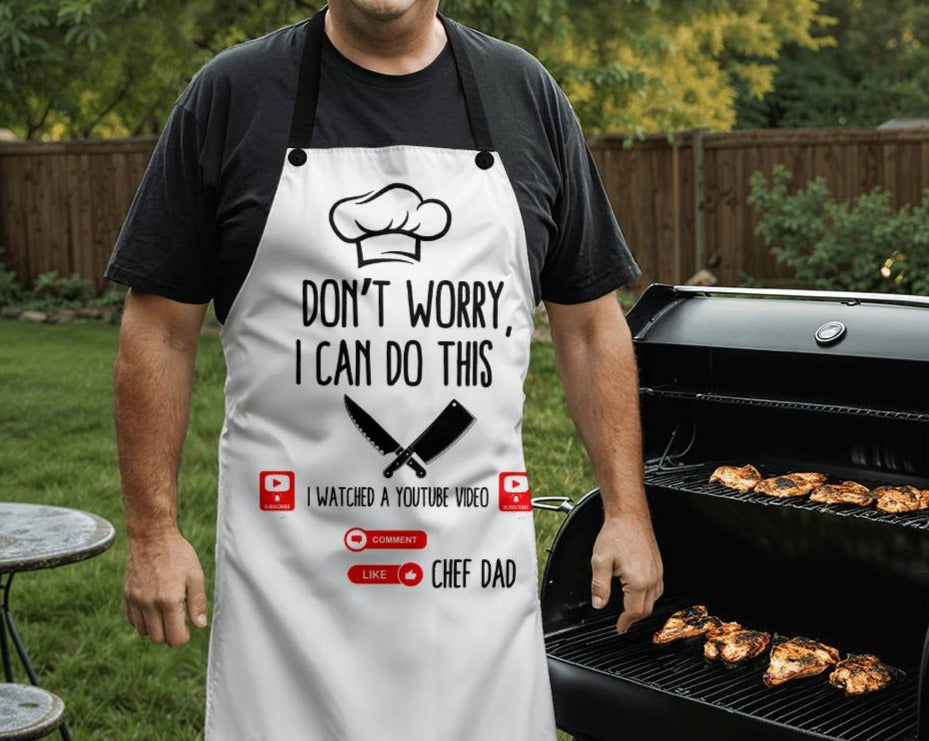 For Dad "I Watched a YouTube Video" Chef Dad's Apron