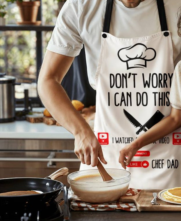 For Dad "I Watched a YouTube Video" Chef Dad's Apron