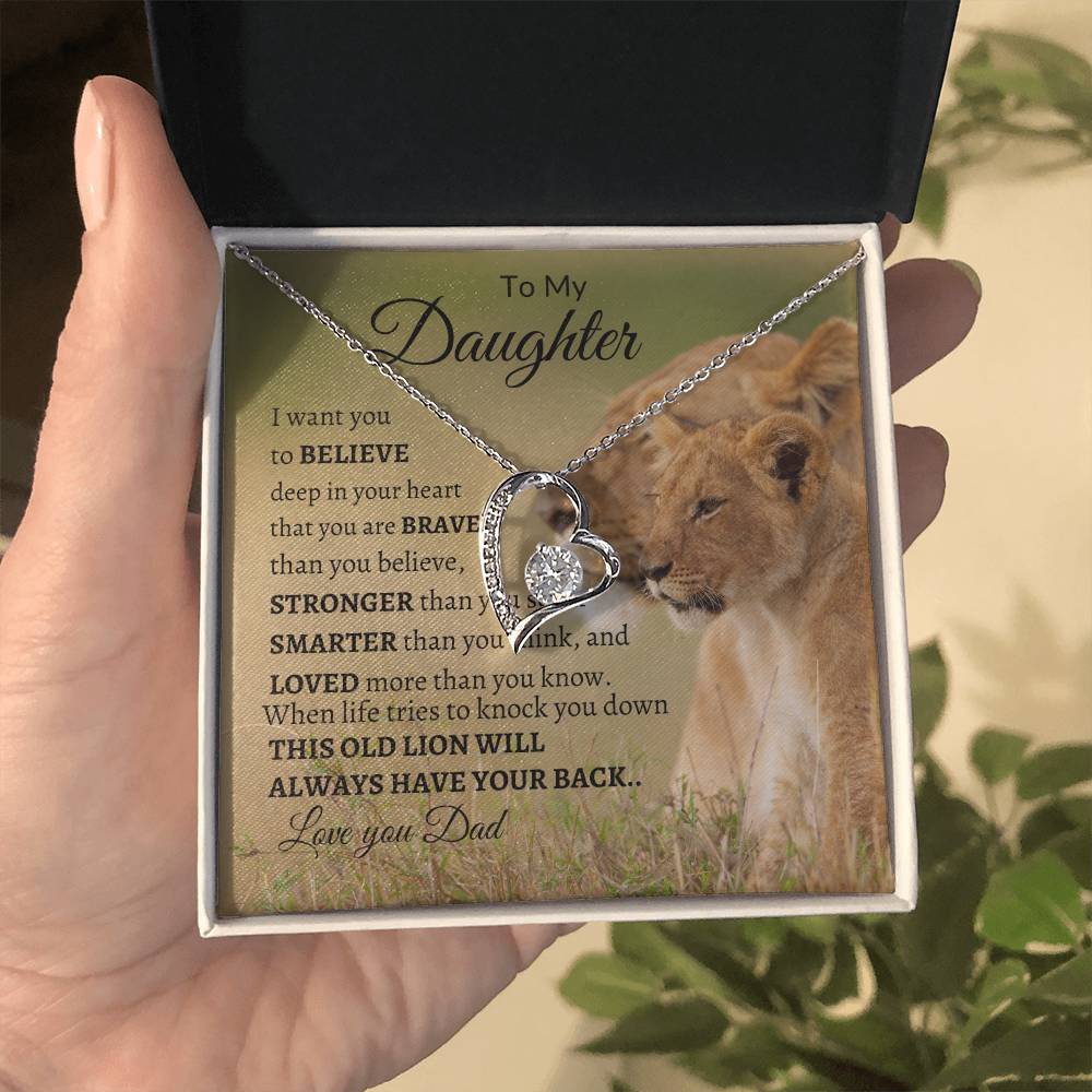 To My Daughter from Dad "Always have your Back" Forever Love Necklace
