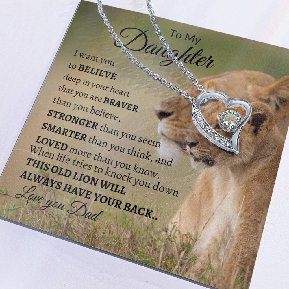 To My Daughter from Dad "Always have your Back" Forever Love Necklace