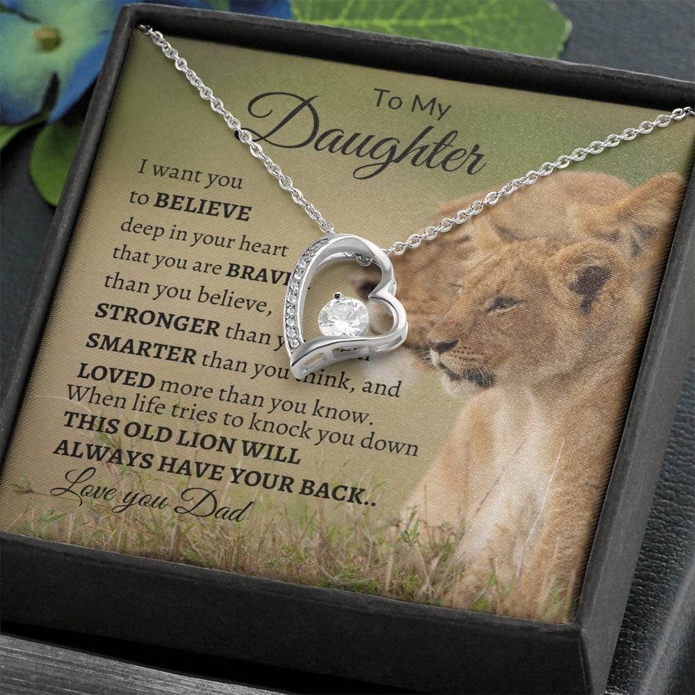 To My Daughter from Dad "Always have your Back" Forever Love Necklace