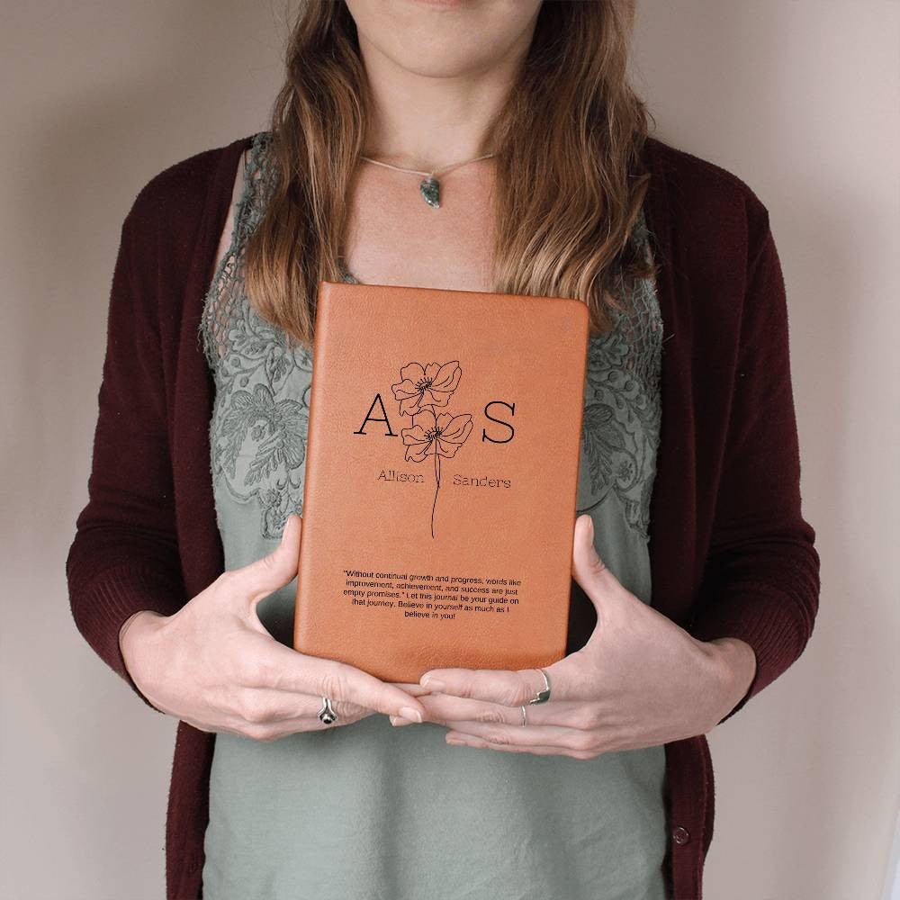 Personalized Leather Graphic Journal - Graduation Gift