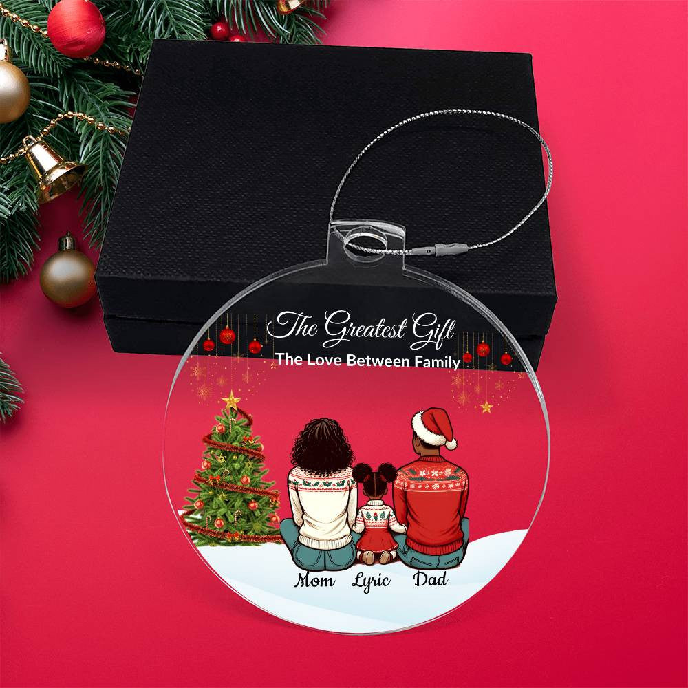 Personalize Christmas "The Greatest Gift" Acrylic Ornament