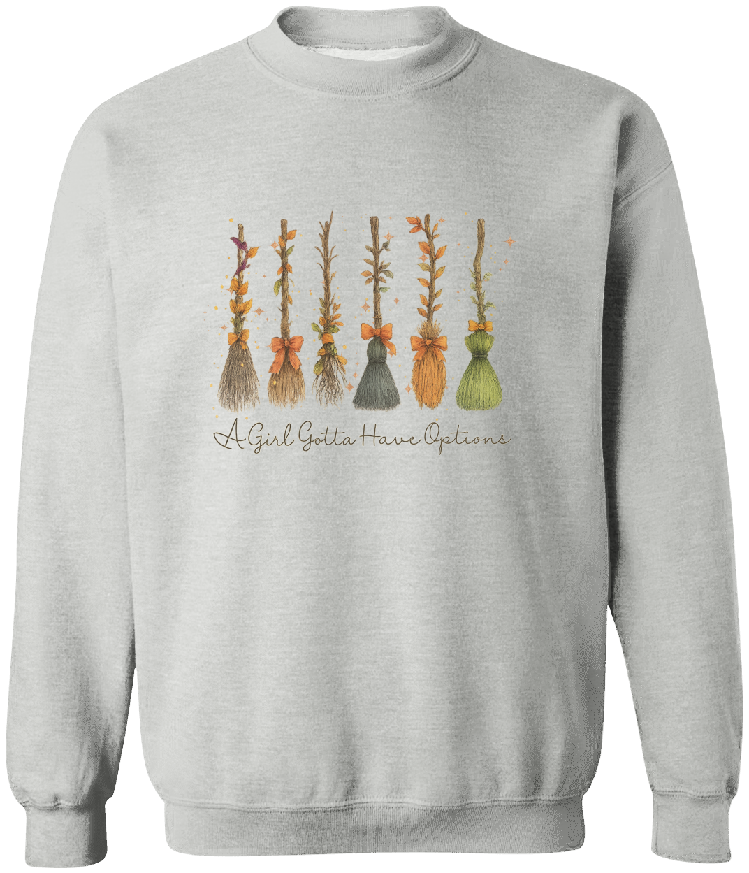 A Girl Gotta Have Options Retro Halloween Crewneck Pullover Sweatshirt