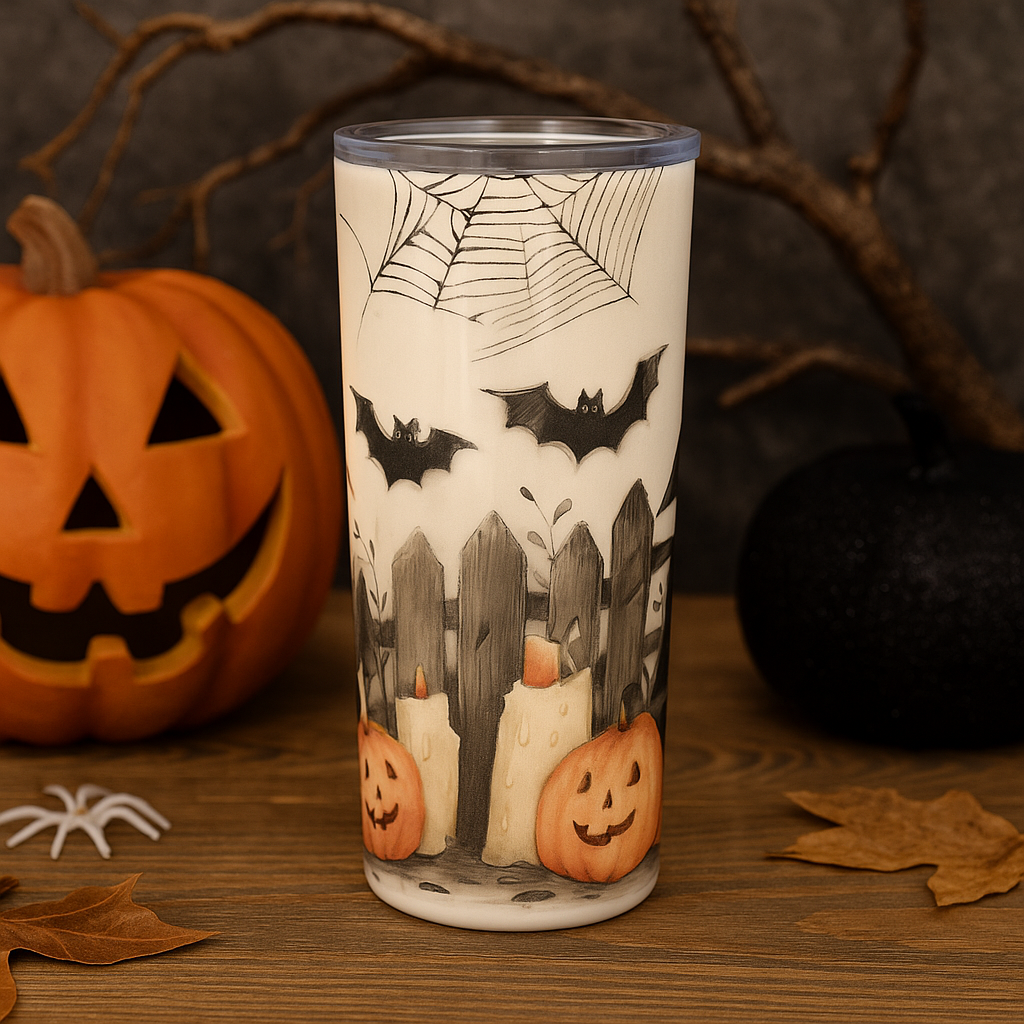 Spooky Cats Halloween Tumbler 20oz - Insulated Travel Mug
