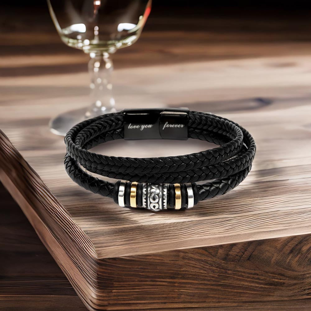 Personalized To My Son "Congrats on Your Graduation Day" Men's Love You Forever Bracelet