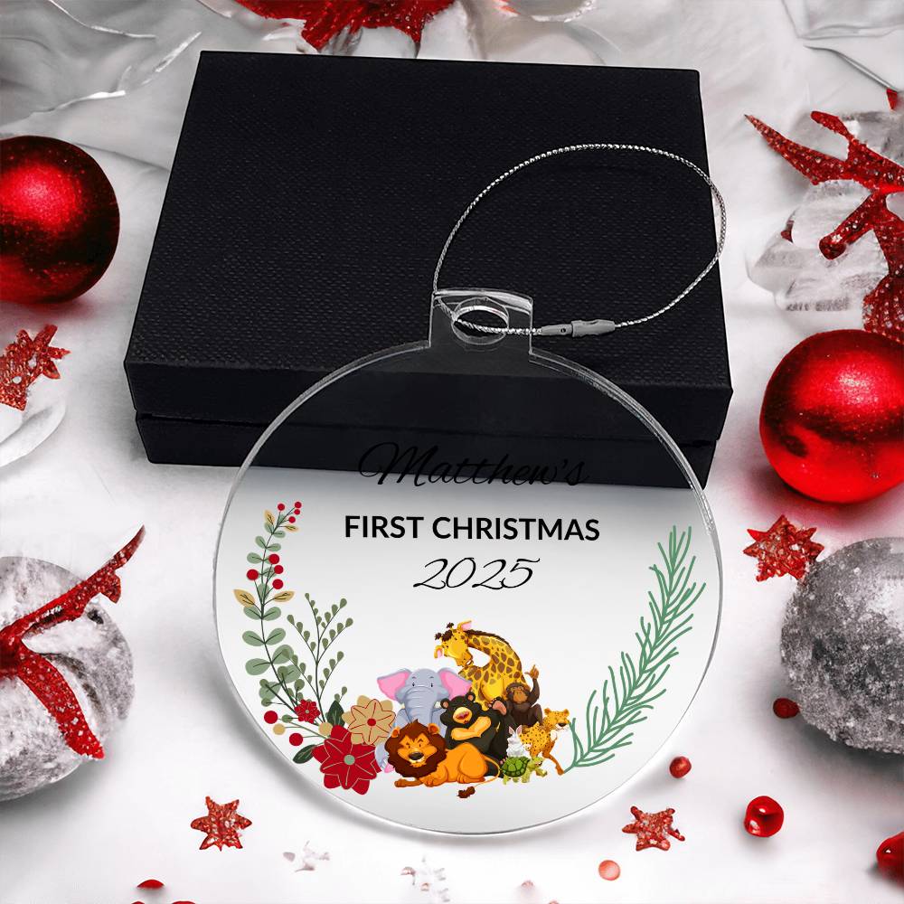 Personalize Your Baby's First Xmas Acrylic Ornament!