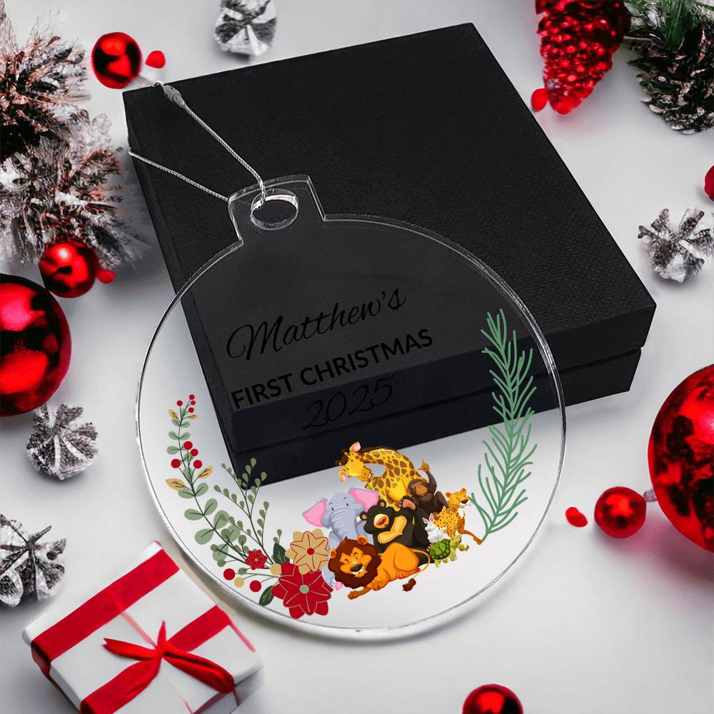 Personalize Your Baby's First Xmas Acrylic Ornament!