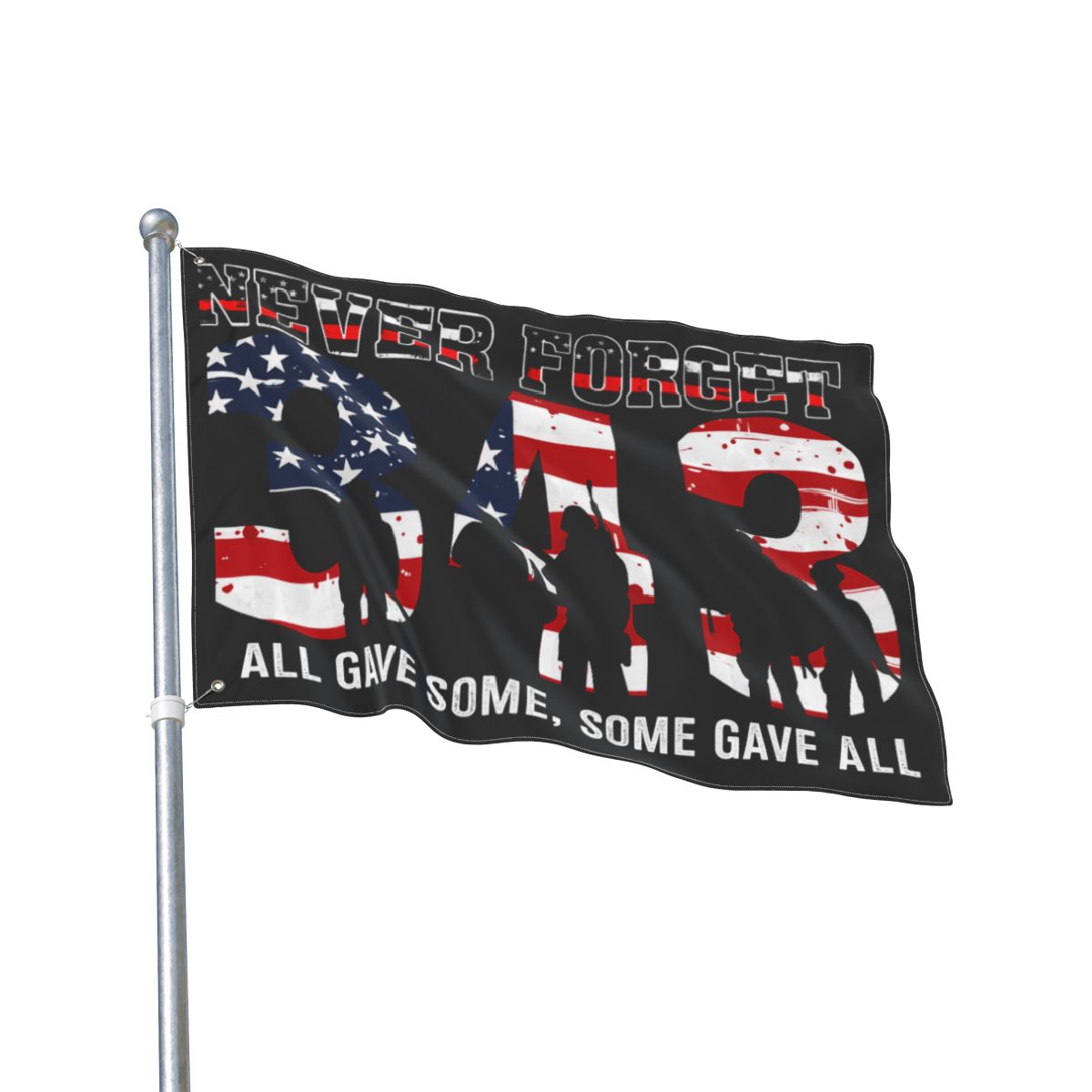 Patriotic Double-Sided House Polyester Flag | "Some Gave All"