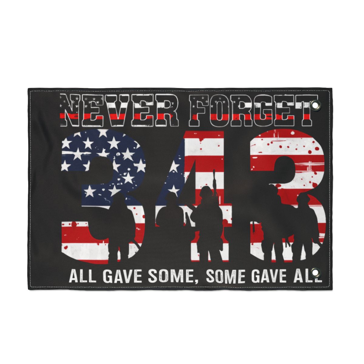 Patriotic Double-Sided House Polyester Flag | "Some Gave All"