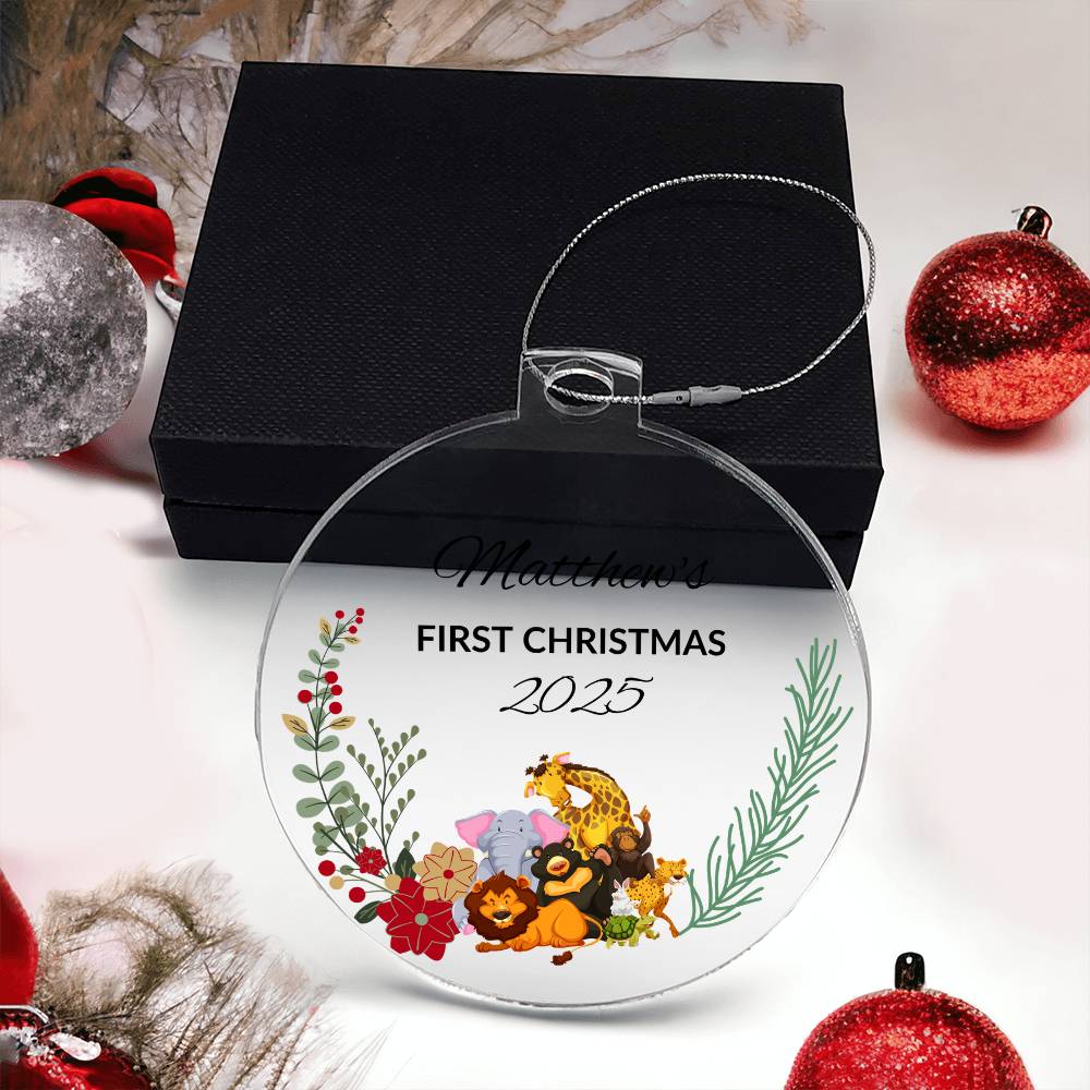 Personalize Your Baby's First Xmas Acrylic Ornament!