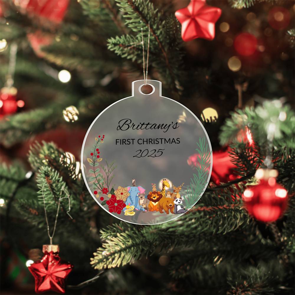 Personalize Your Baby's First Xmas Acrylic Ornament!
