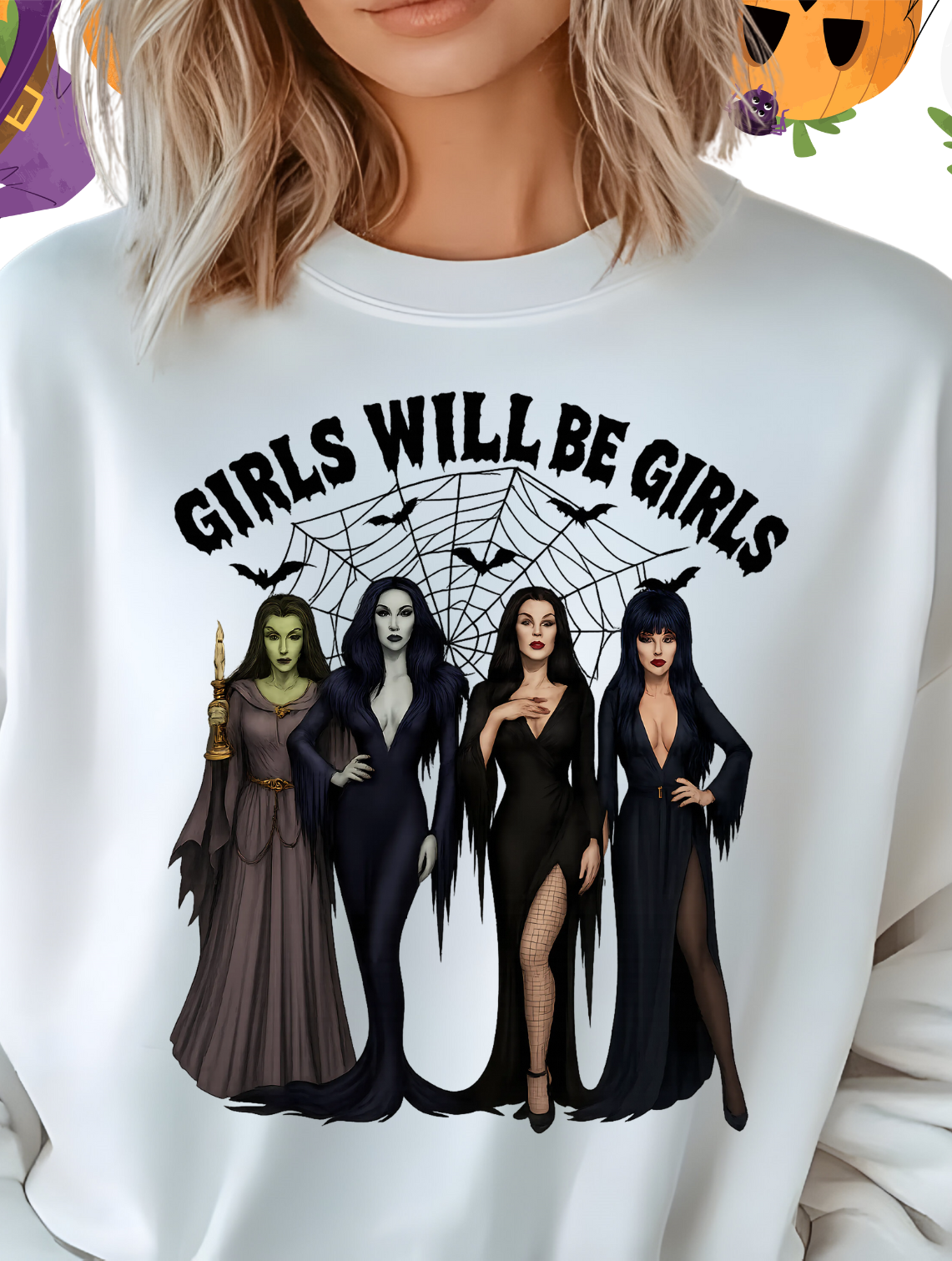 Funny "Girls Will Be Girls" Halloween Sweatshirt!