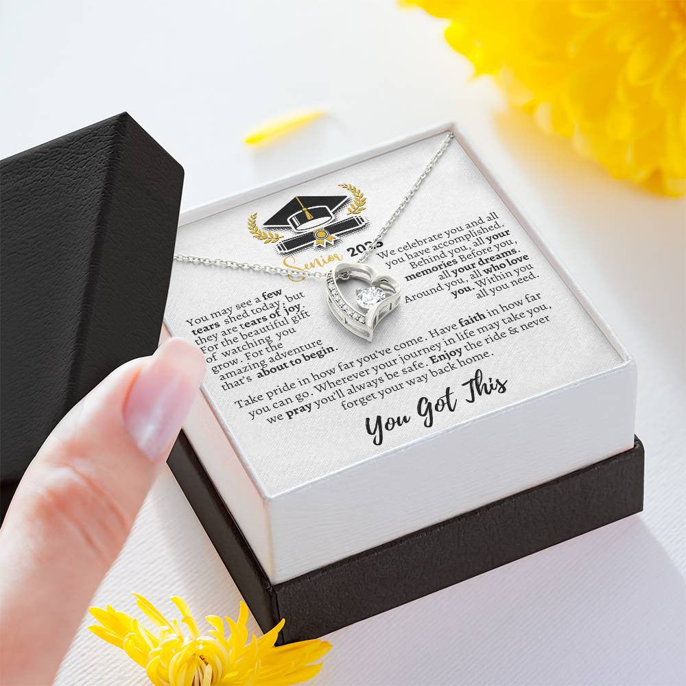 Graduation necklace, Graduation gift, "Congratulations Class of 2025" | Forever Love Necklace