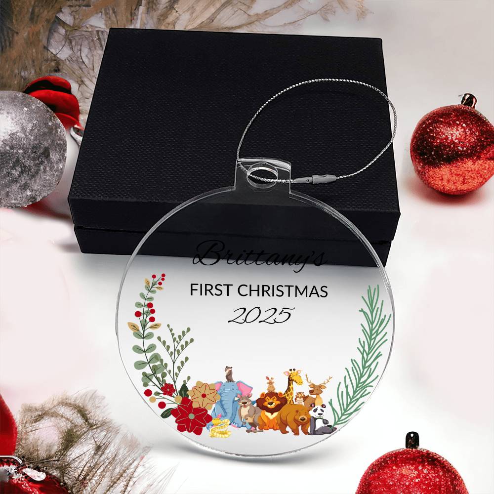 Personalize Your Baby's First Xmas Acrylic Ornament!