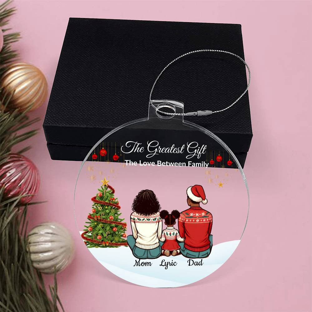 Personalize Christmas "The Greatest Gift" Acrylic Ornament