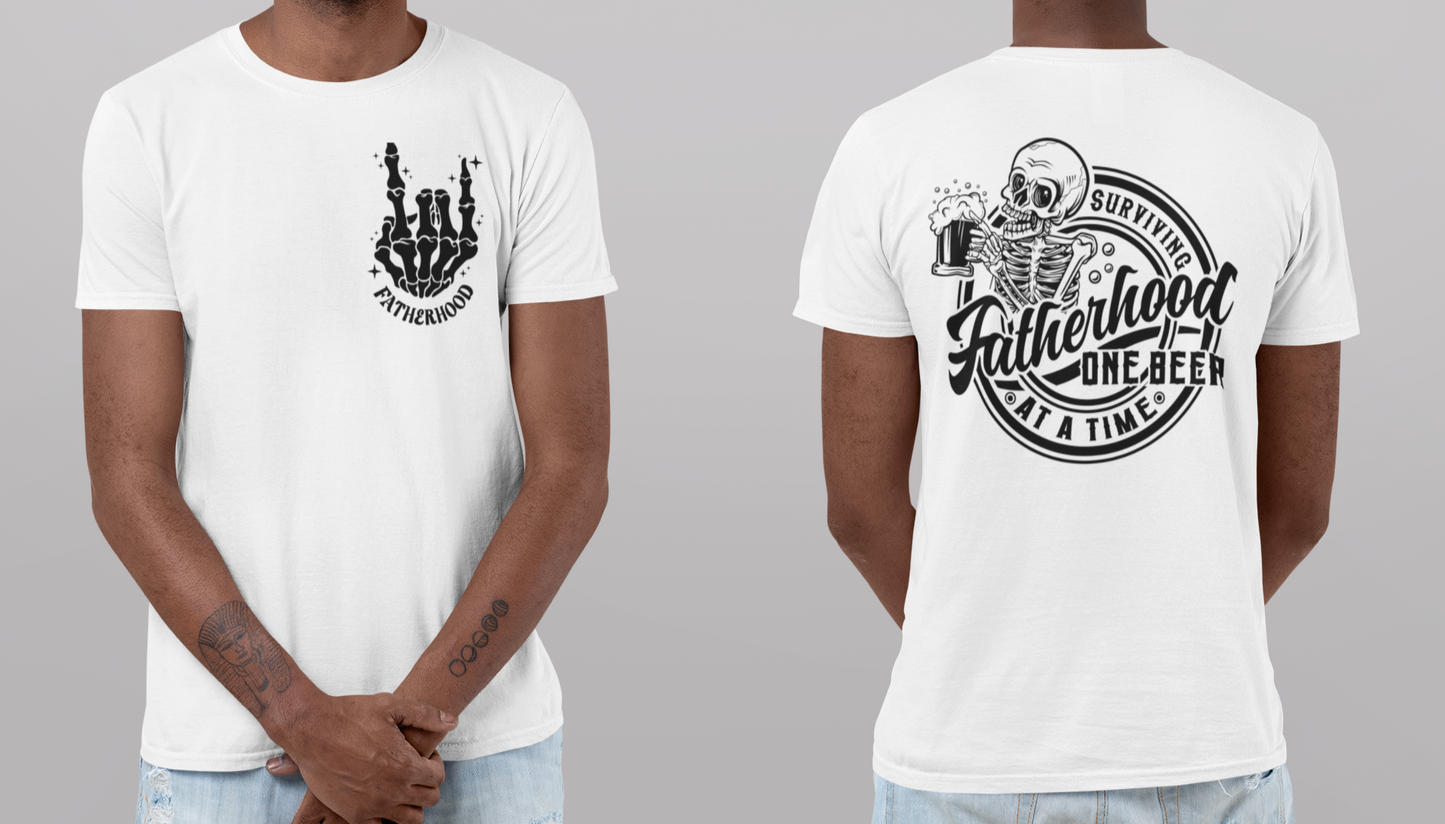 Fatherhood "One Beer at a Time" Short Sleeve T-Shirt