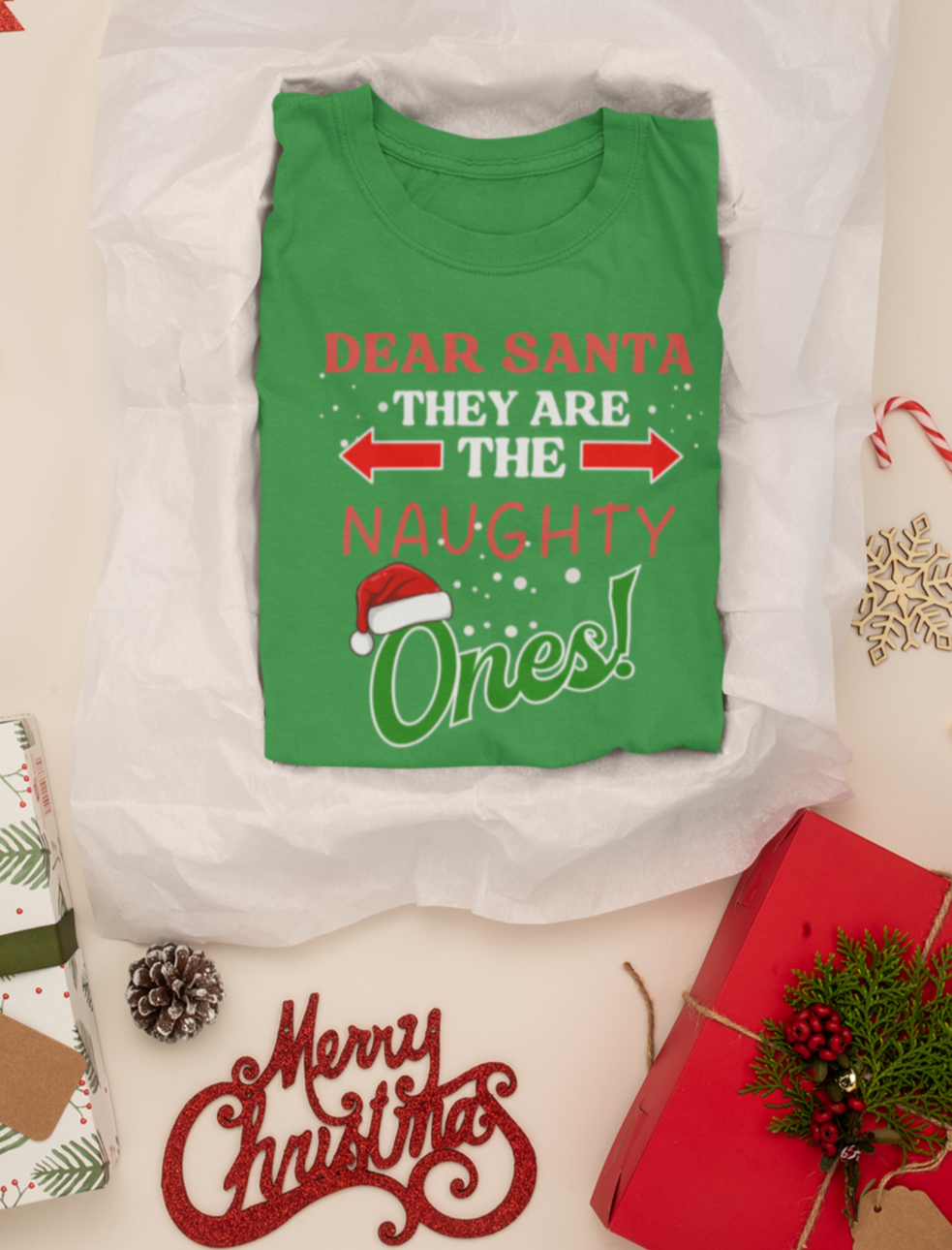 Funny Christmas "Naughty Ones" T-Shirt