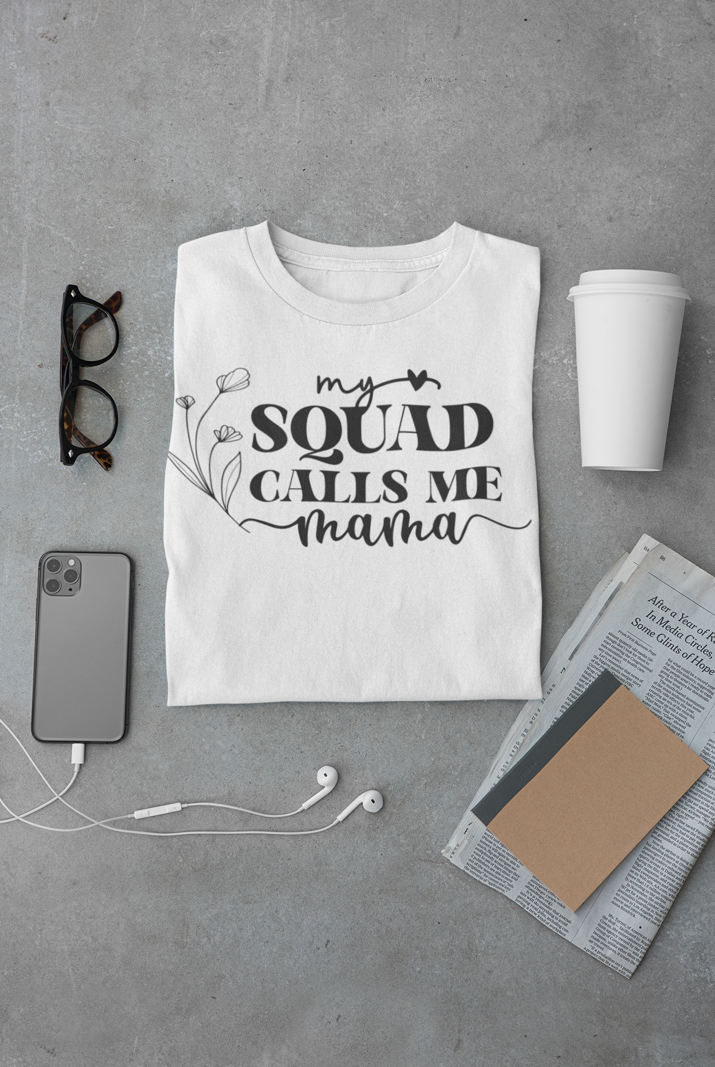 To Mom Happy Mothers's Day "Your Squad" Short-Sleeve T-Shirt