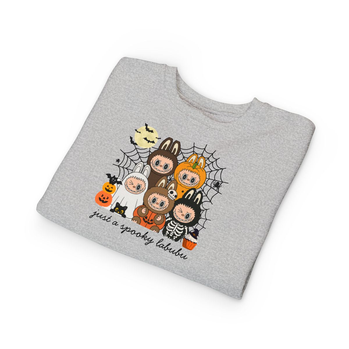 Halloween Labubu Coquette Monster Doll Youth Crewneck Sweatshirt