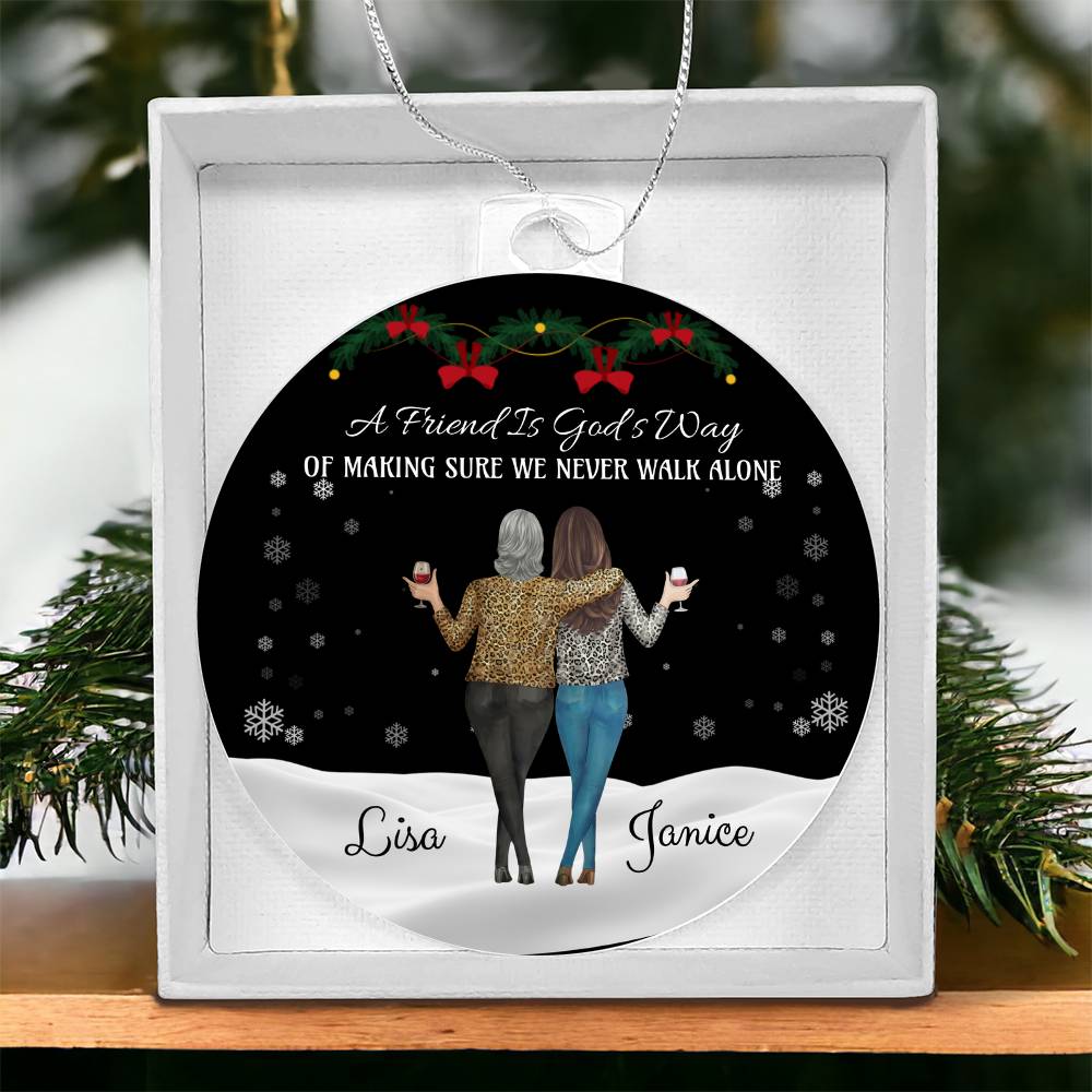 Personalized Acrylic Ornament, Custom Christmas Keepsake, Unique Gift for Friends, Holiday Decoration