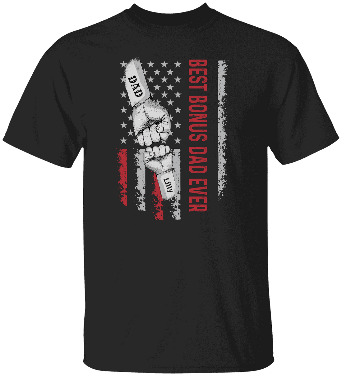 Personalized Best Bonus Dad Raised Fist Bump Shirt!