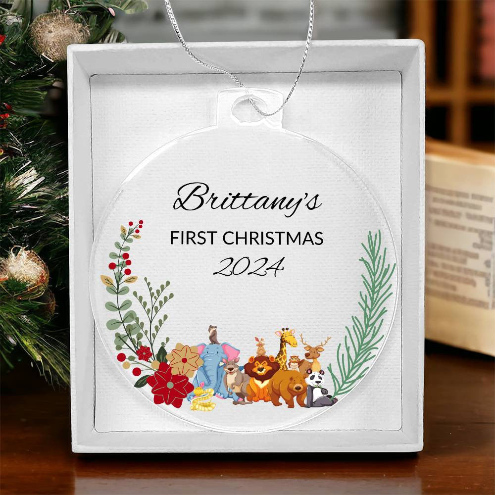 Personalize Your Baby's First Xmas Acrylic Ornament!