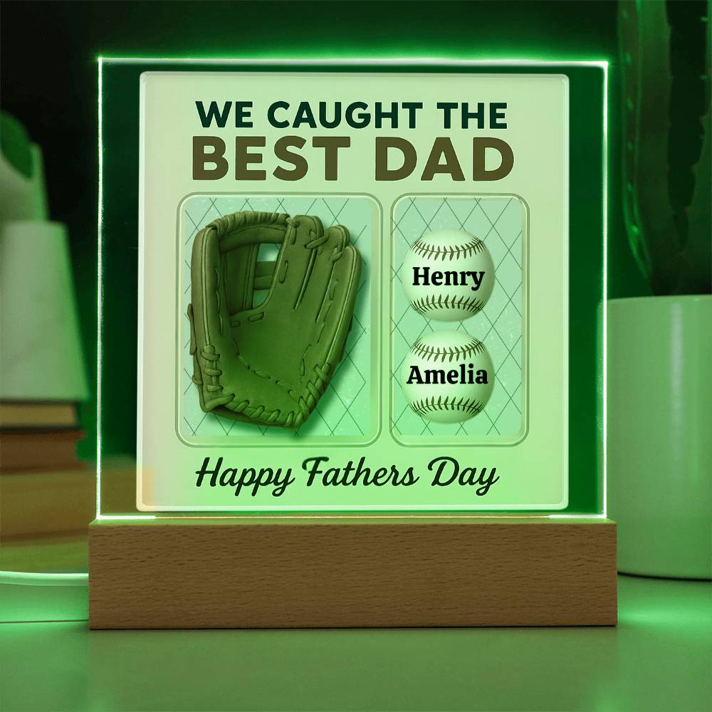 Baseball Dad Personalized Acrylic Plaque | Personalized Gift from Kids | Wife!