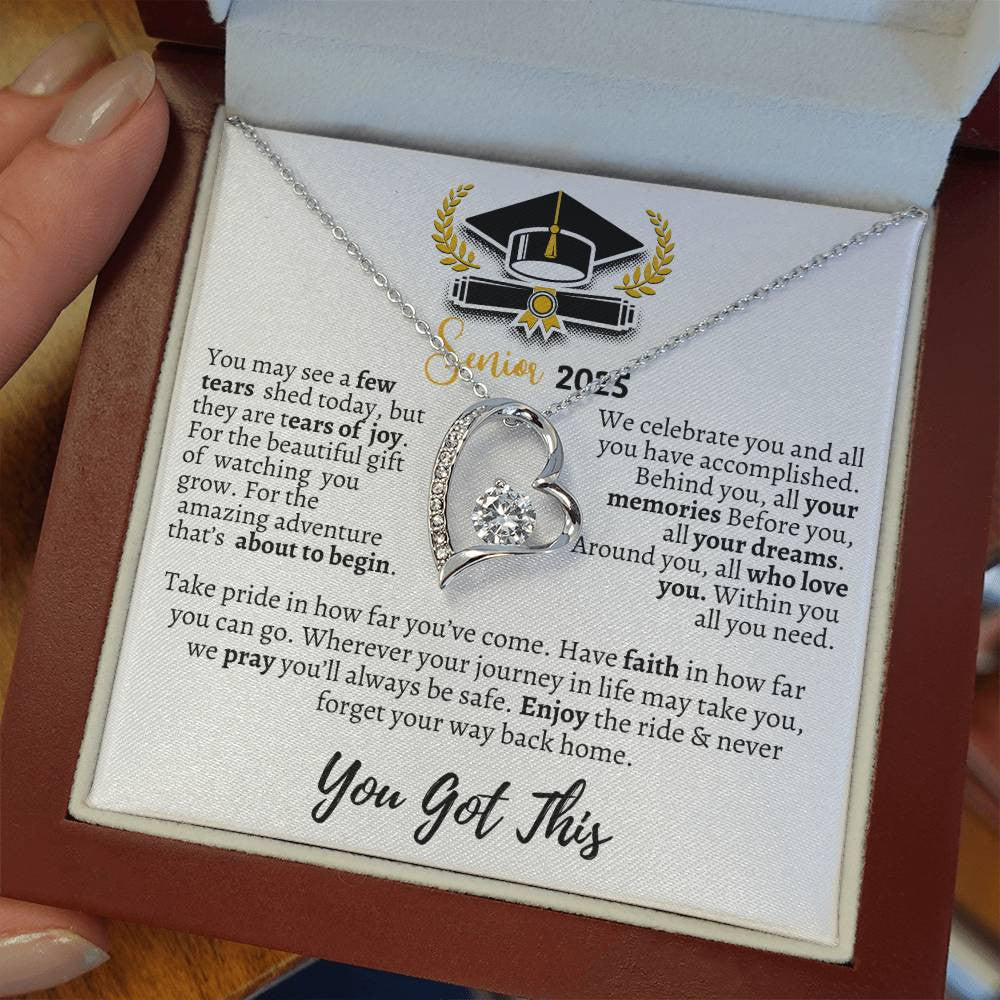 Graduation necklace, Graduation gift, "Congratulations Class of 2025" | Forever Love Necklace