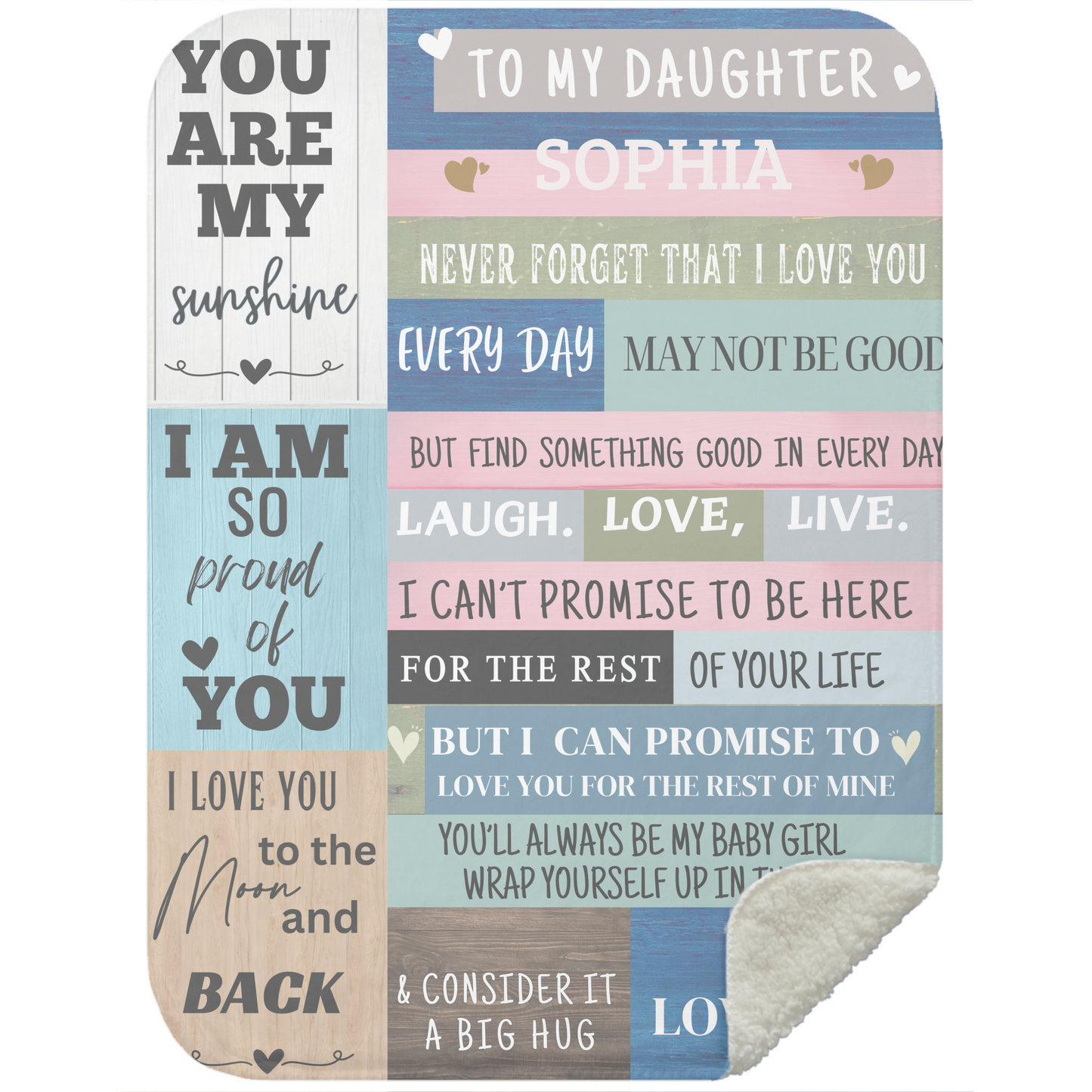 Personalized Blanket For Daughter| You Are My Sunshine |Birthday , Graduation