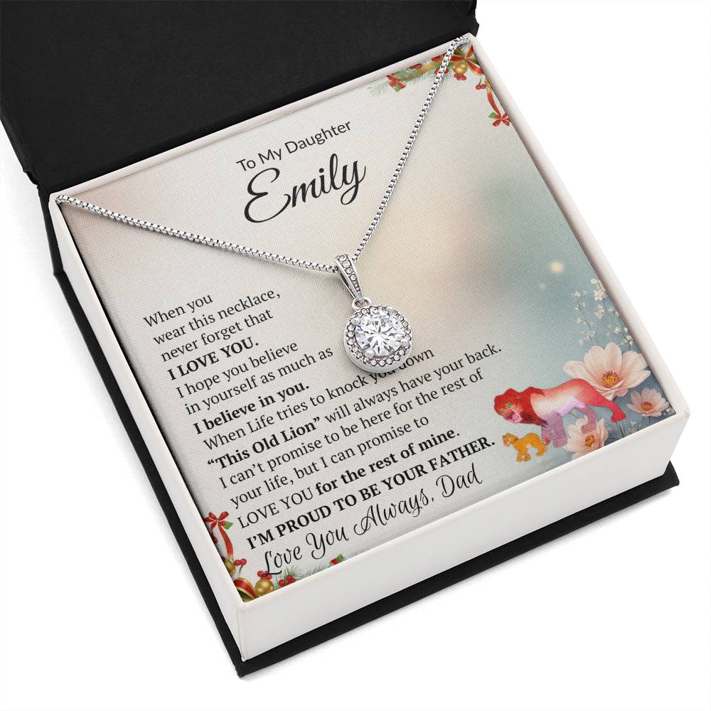 Eternal Hope Necklace Gift for Daughter, “My Precious Daughter, My Forever Pride”