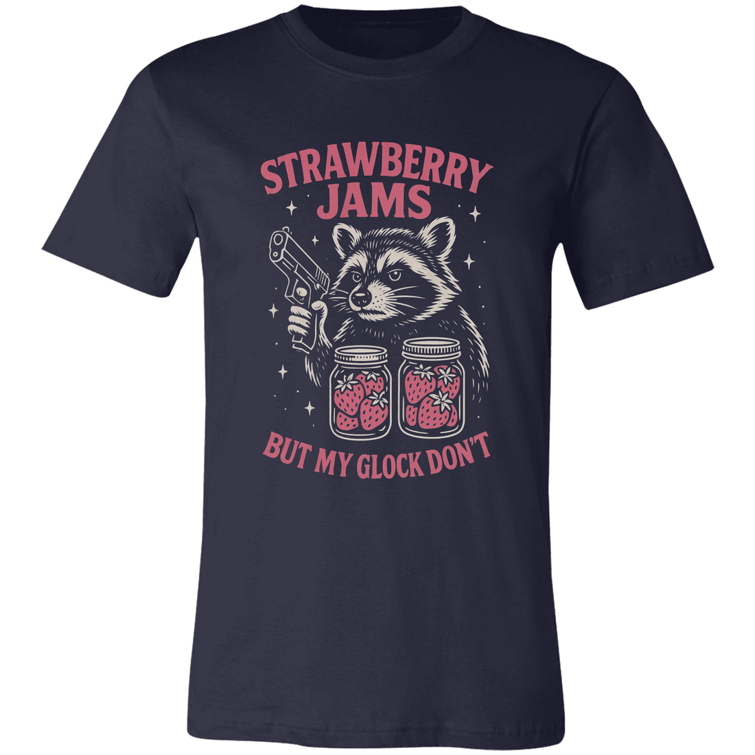 Retro-style graphic tee features a fearless racoon, Funny Animal Pun T-Shirt!