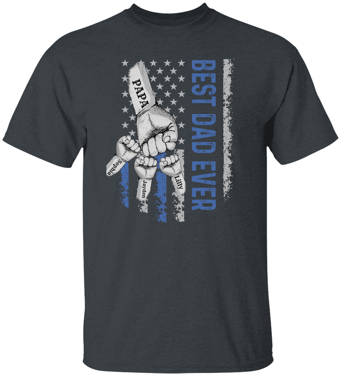 Personalized Best Dad Ever Raised Fist Bump Shirt!