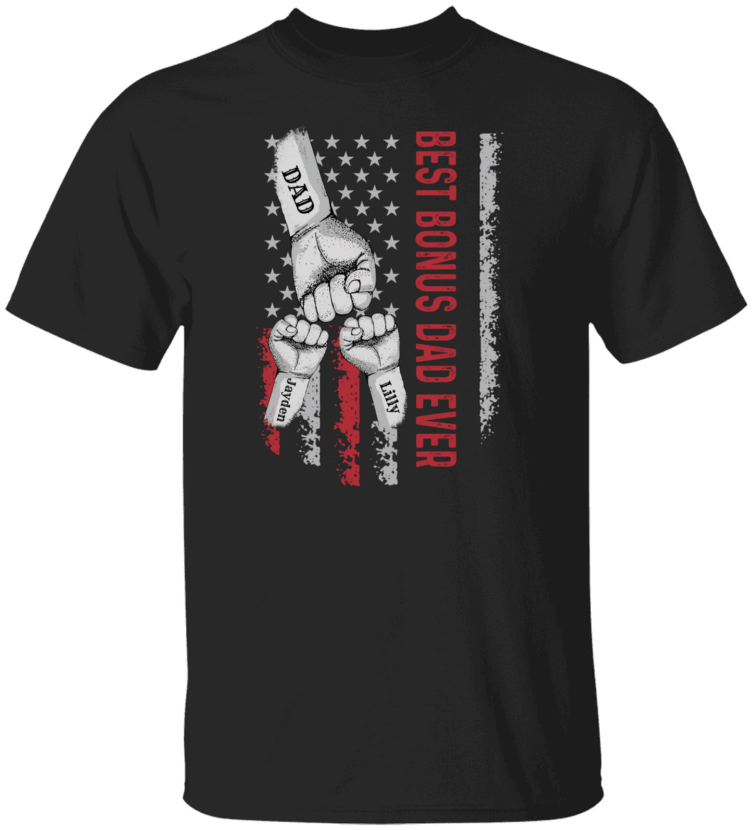 Personalized Best Bonus Dad Raised Fist Bump Shirt!