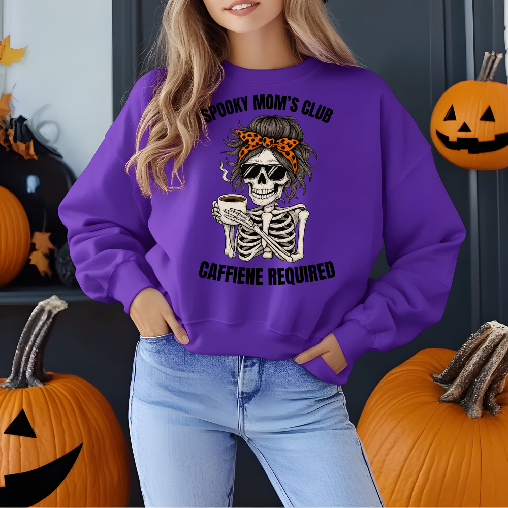 Spooky Mom's Club Sweatshirt - Cozy Halloween Wear
