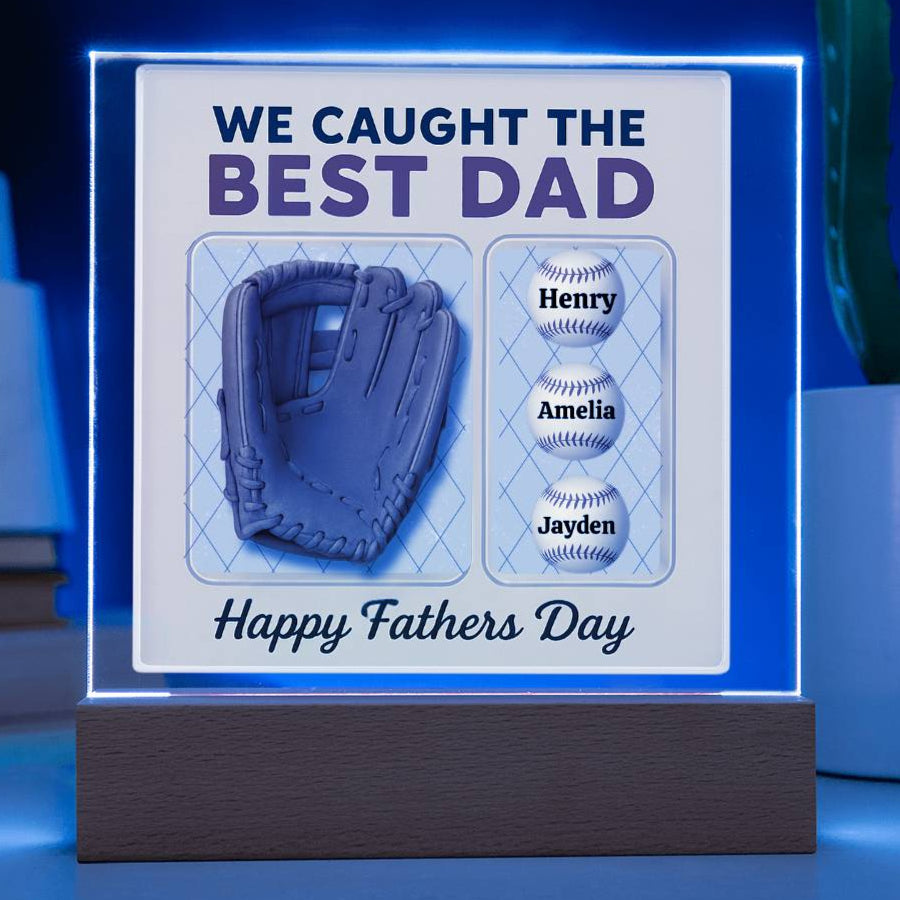 Baseball Dad Personalized Acrylic Plaque | Personalized Gift from Kids | Wife!