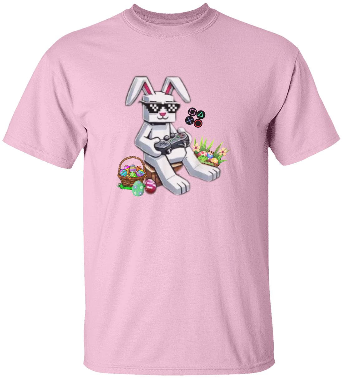 Kids Easter Bunny Gaming T-Shirt, Funny Spring Tee for Boys, Cute Holiday Outfit, Easter Egg Hunt Shirt for Girls