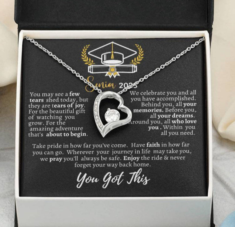 Graduation necklace, Graduation gift, "Congratulations Class of 2025" | Forever Love Necklace