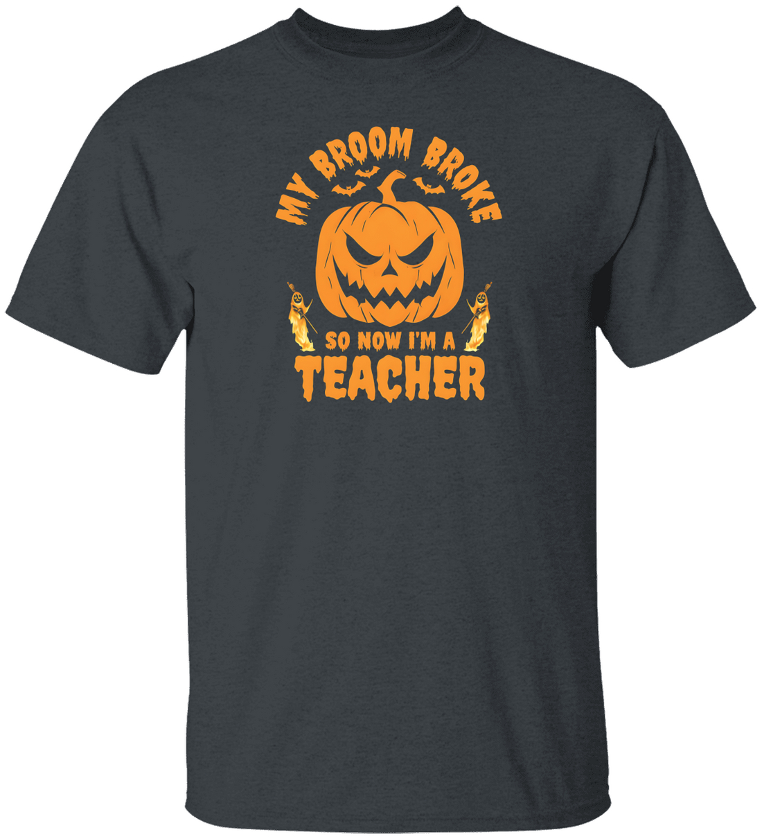 “Funny Halloween Teacher Shirt “My Broom Broke So Now I Teach”