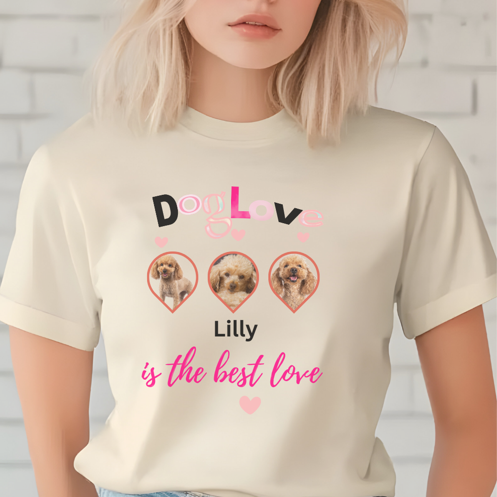 Custom Dog Lover T-Shirt, Personalized Pet Lover Tee, Pet Photo Gift