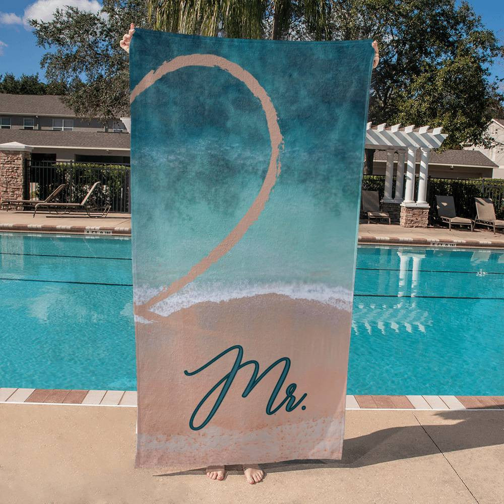 Mr. and Mrs. Beach Towel | Wedding Gift